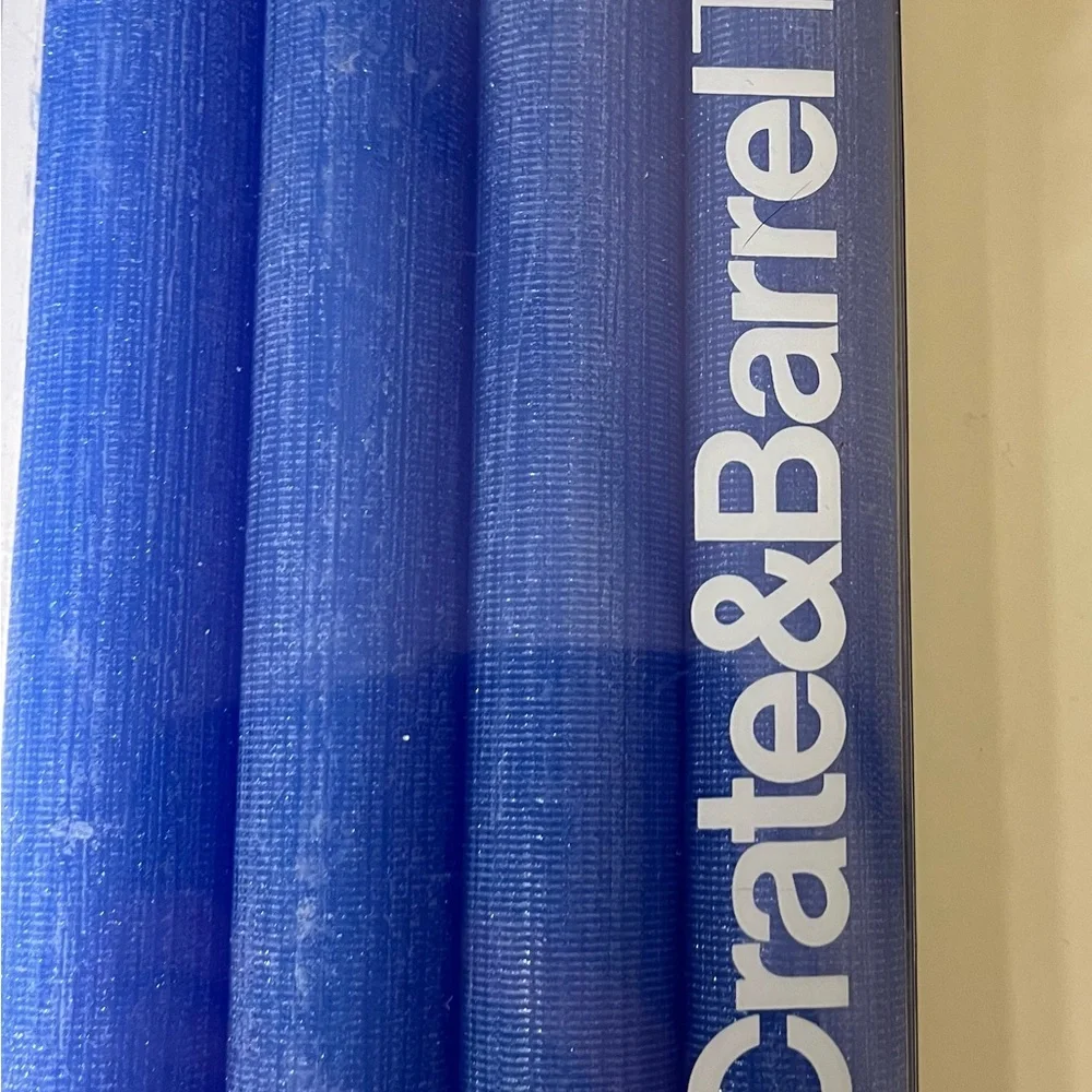 Crate & Barrel Blue Taper Candles